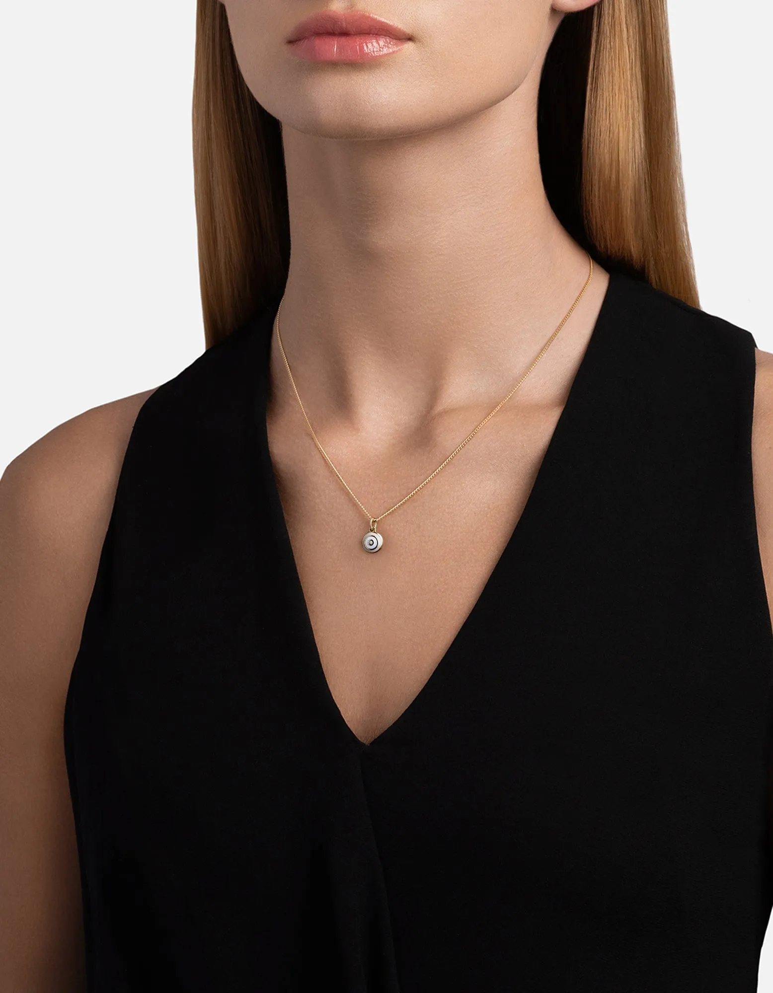 Ojos Necklace, Gold Vermeil/Linen