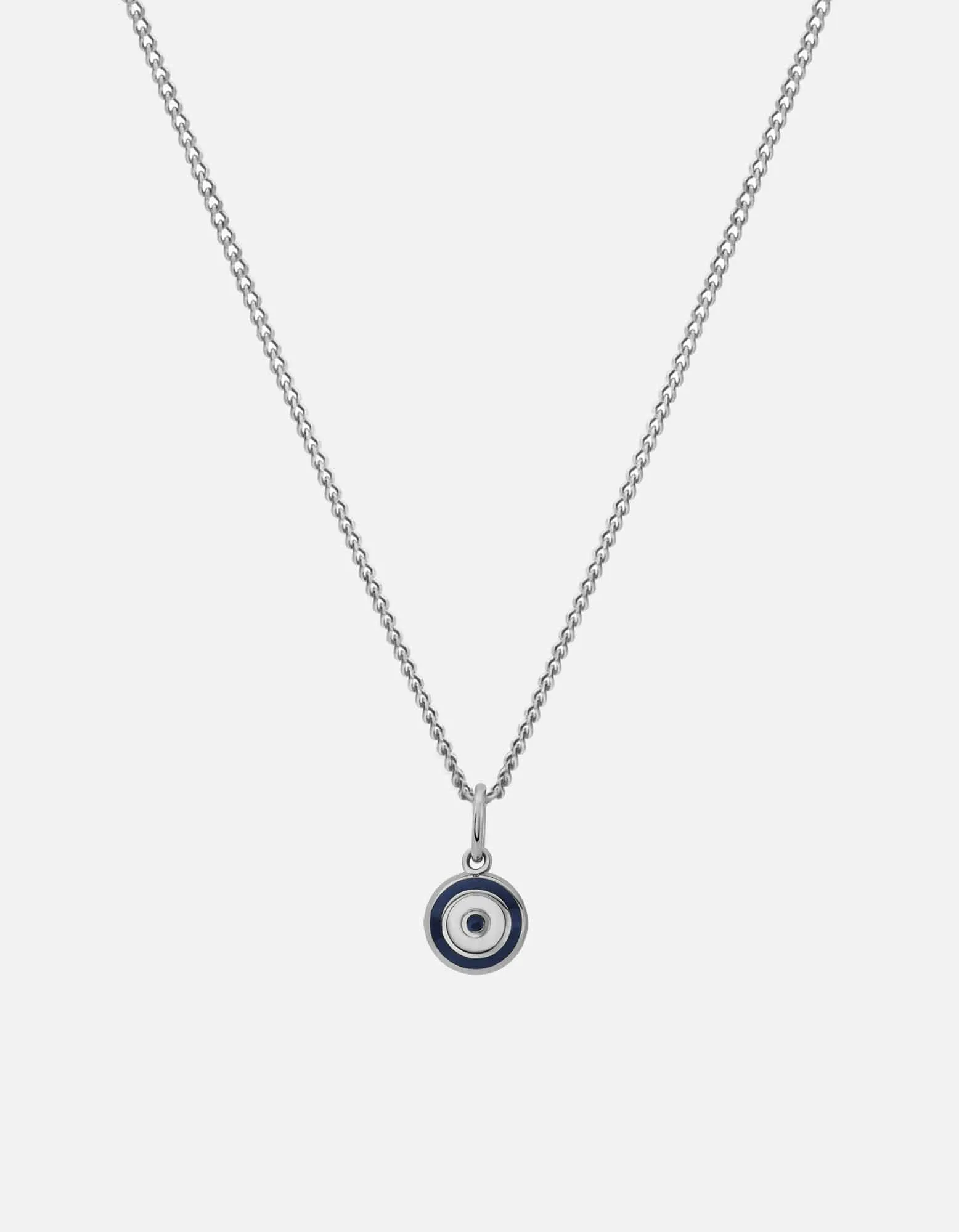 Ojos Necklace, Sterling Silver/Sky Blue