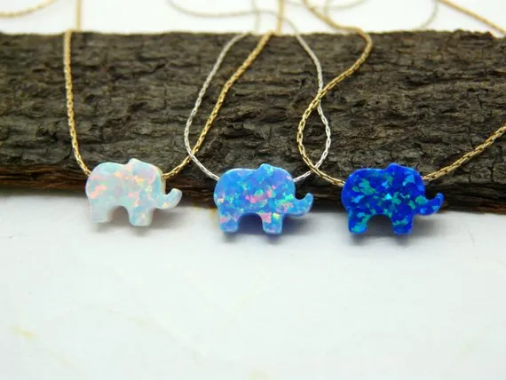 Opal Elephant Necklace – Lucky Charm
