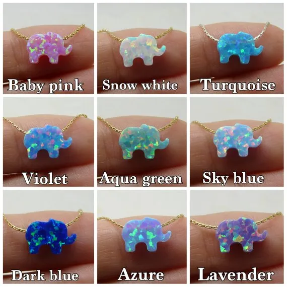 Opal Elephant Necklace – Lucky Charm