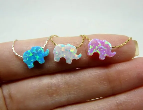 Opal Elephant Necklace – Lucky Charm