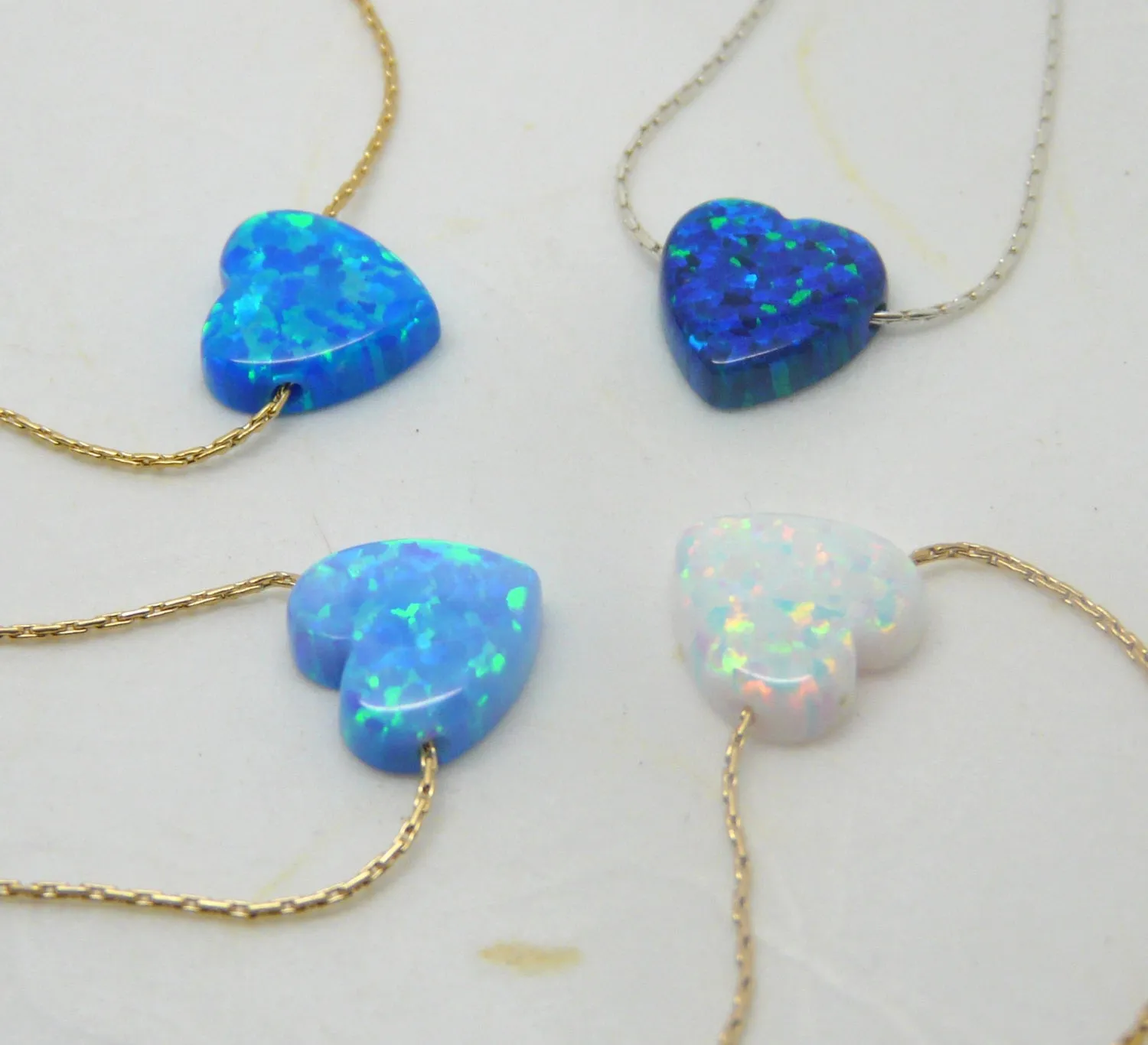 Opal Heart Necklace – A Touch of Love and Elegance