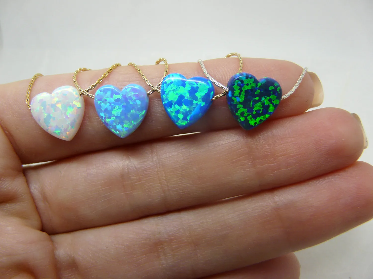 Opal Heart Necklace – A Touch of Love and Elegance