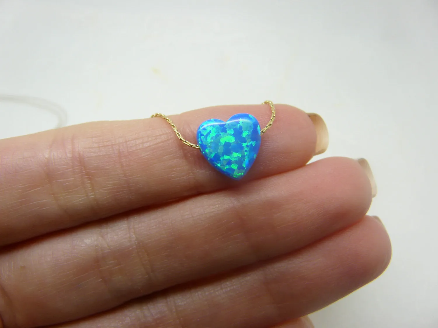 Opal Heart Necklace – A Touch of Love and Elegance