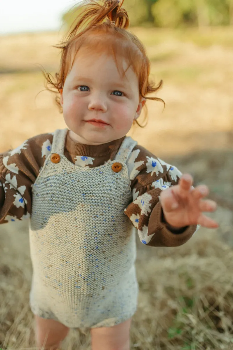 Organic Funfetti  Romper - Sea