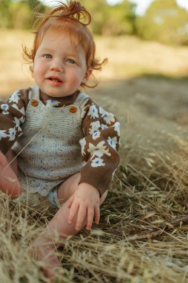 Organic Funfetti  Romper - Sea