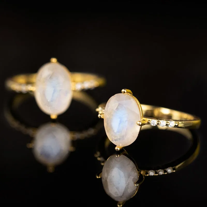 Oval Moonstone Ring