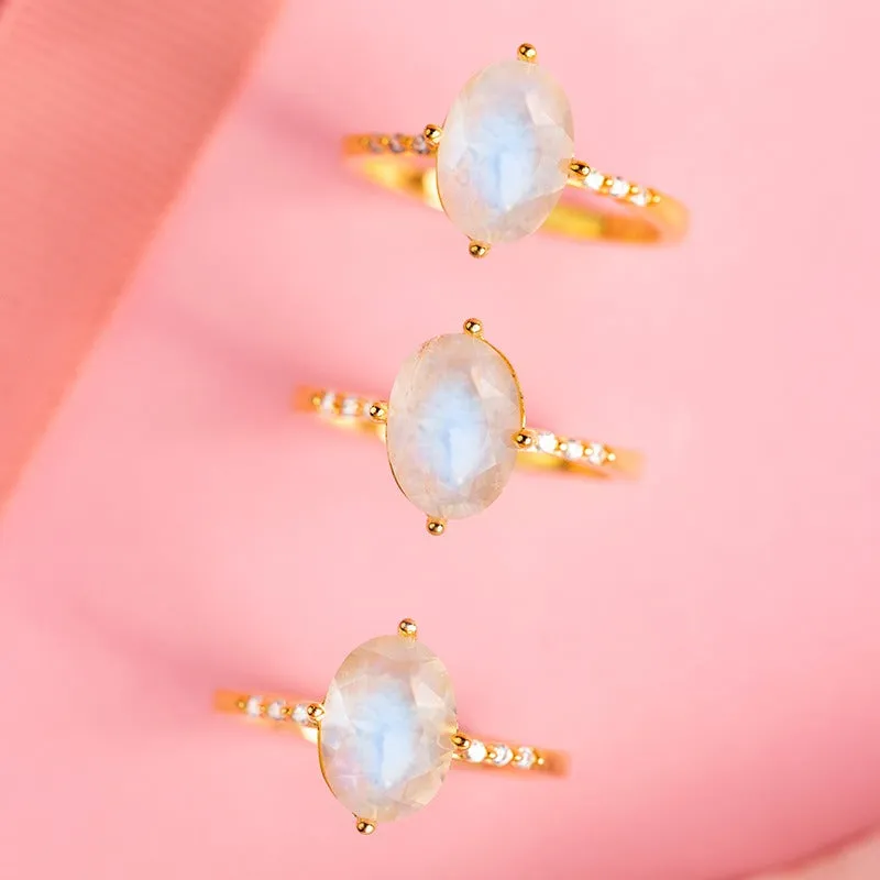 Oval Moonstone Ring