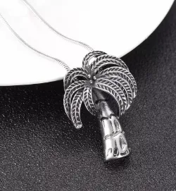 Palm Tree Cremation Necklace