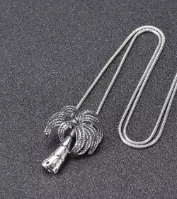 Palm Tree Cremation Necklace