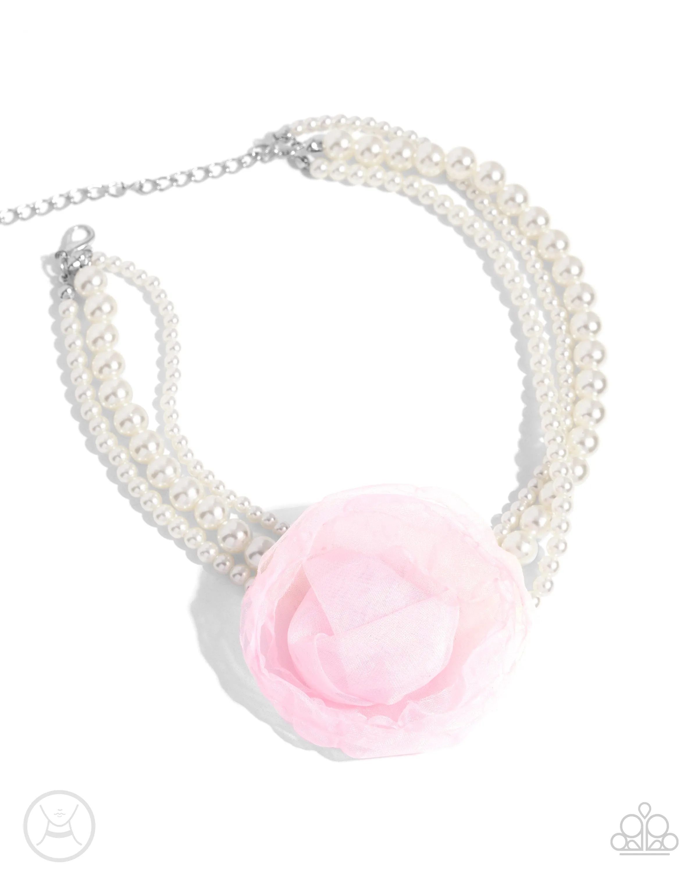 Paparazzi Radiant Rosette Necklace Pink & Feminine Mystique Bracelet Pink