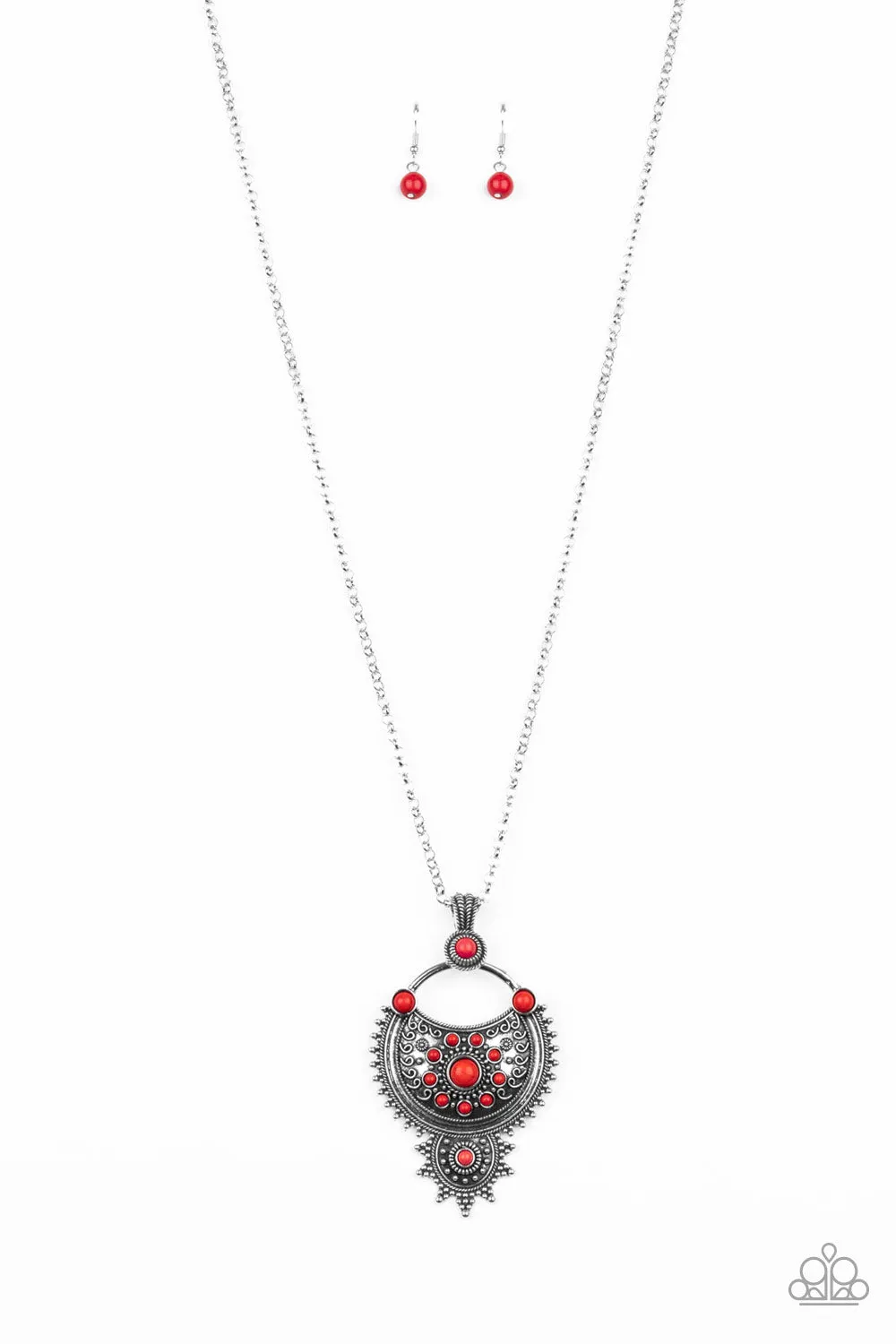 Paparazzi Solar Energy - Red Necklace