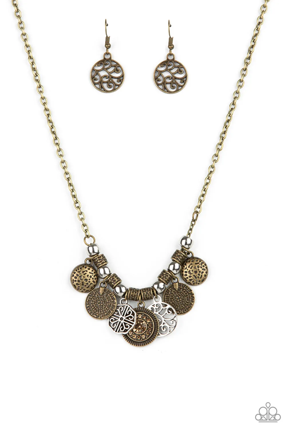 Paparazzi To Coin A Phrase Necklace Brass