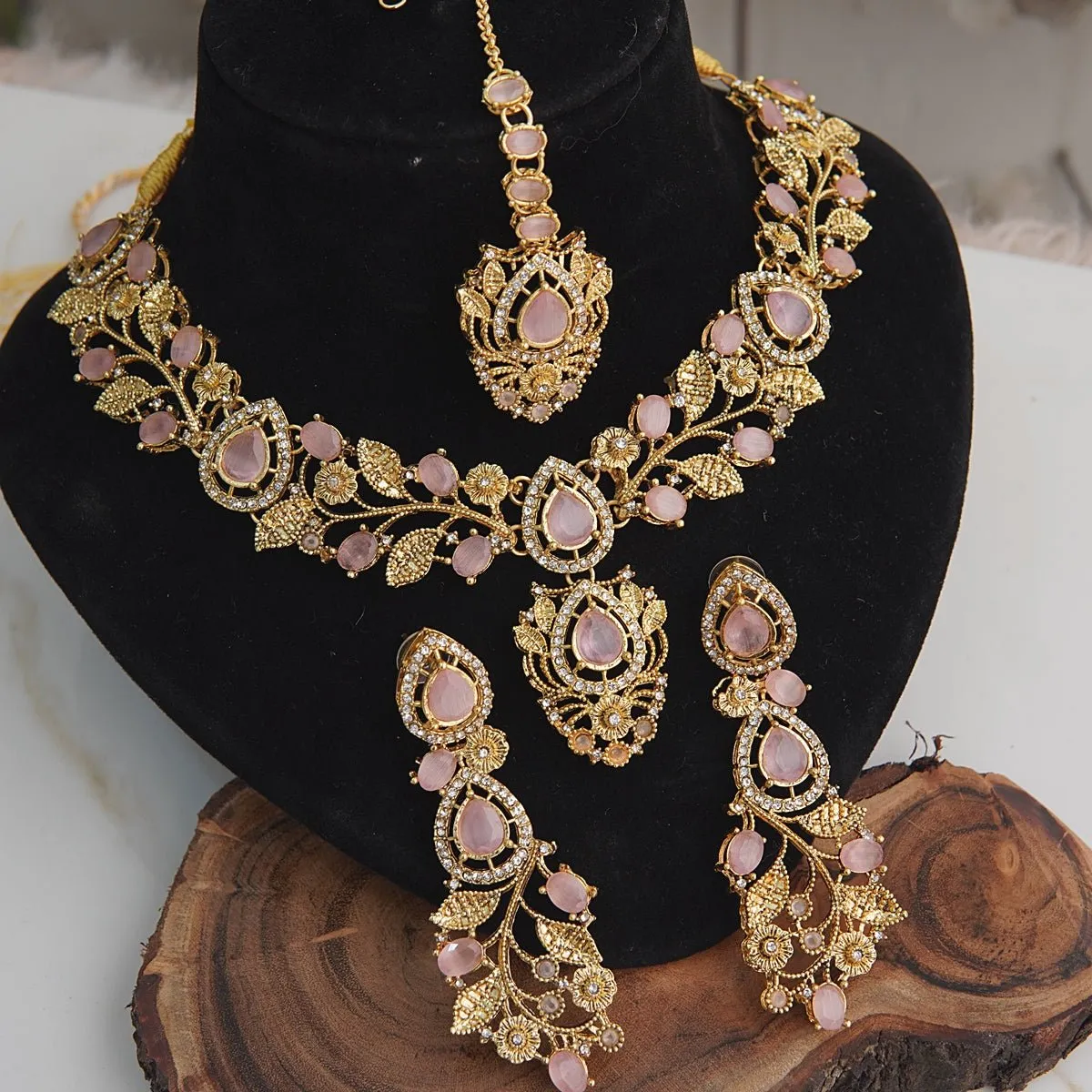 Partywear Semi-Gems Necklace Set