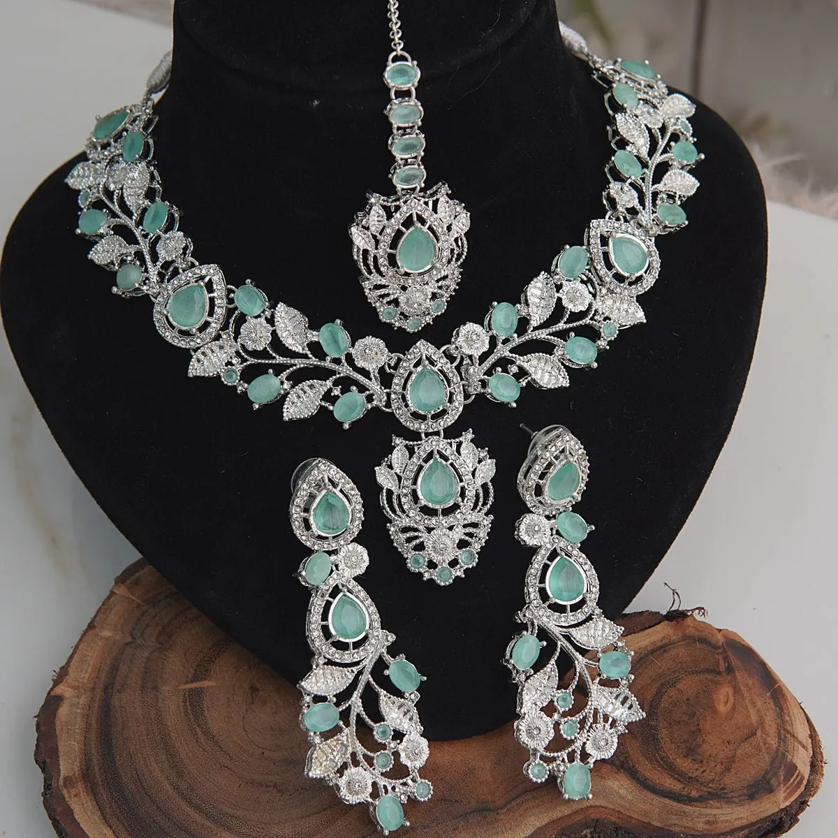 Partywear Semi-Gems Necklace Set