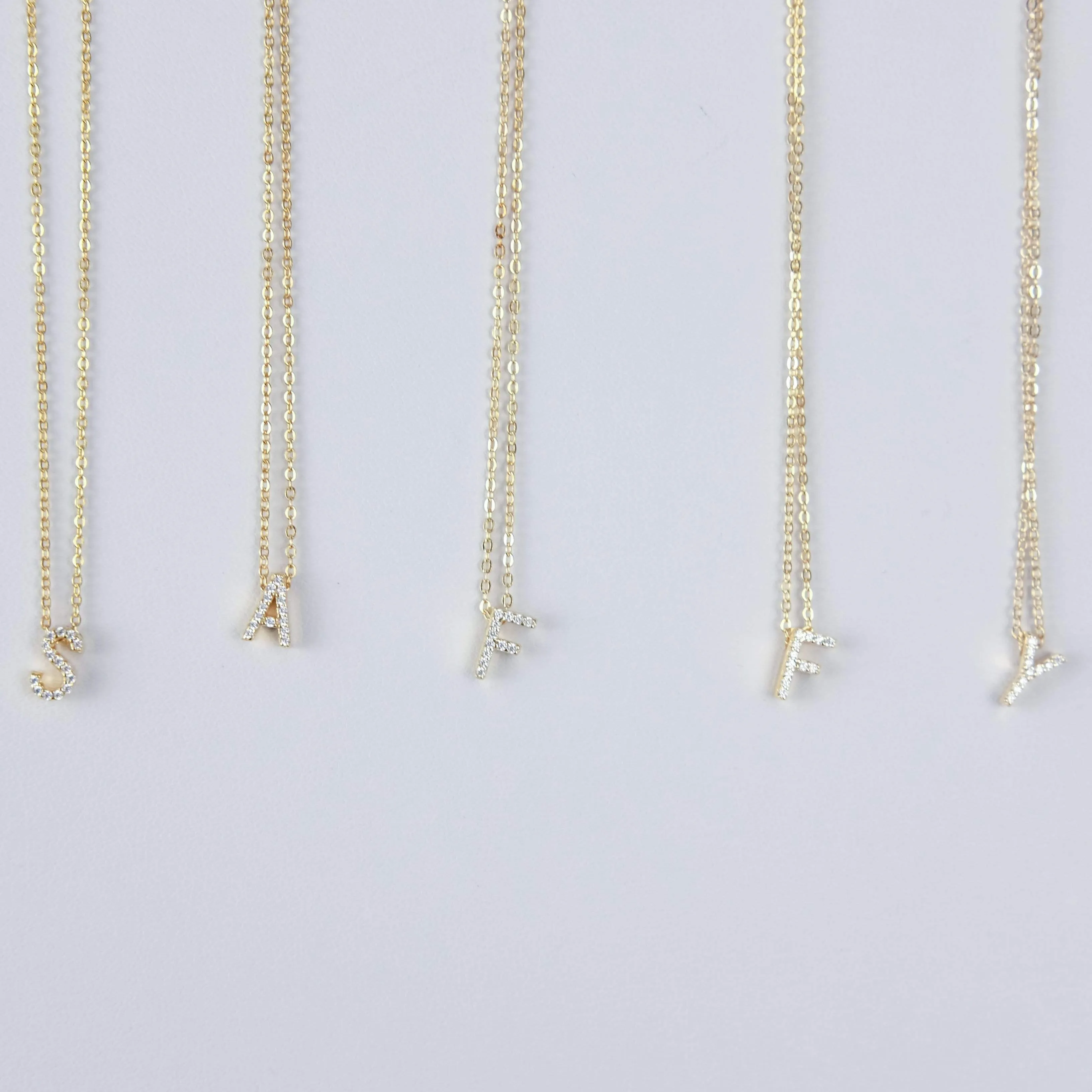 Pave Initial Necklace