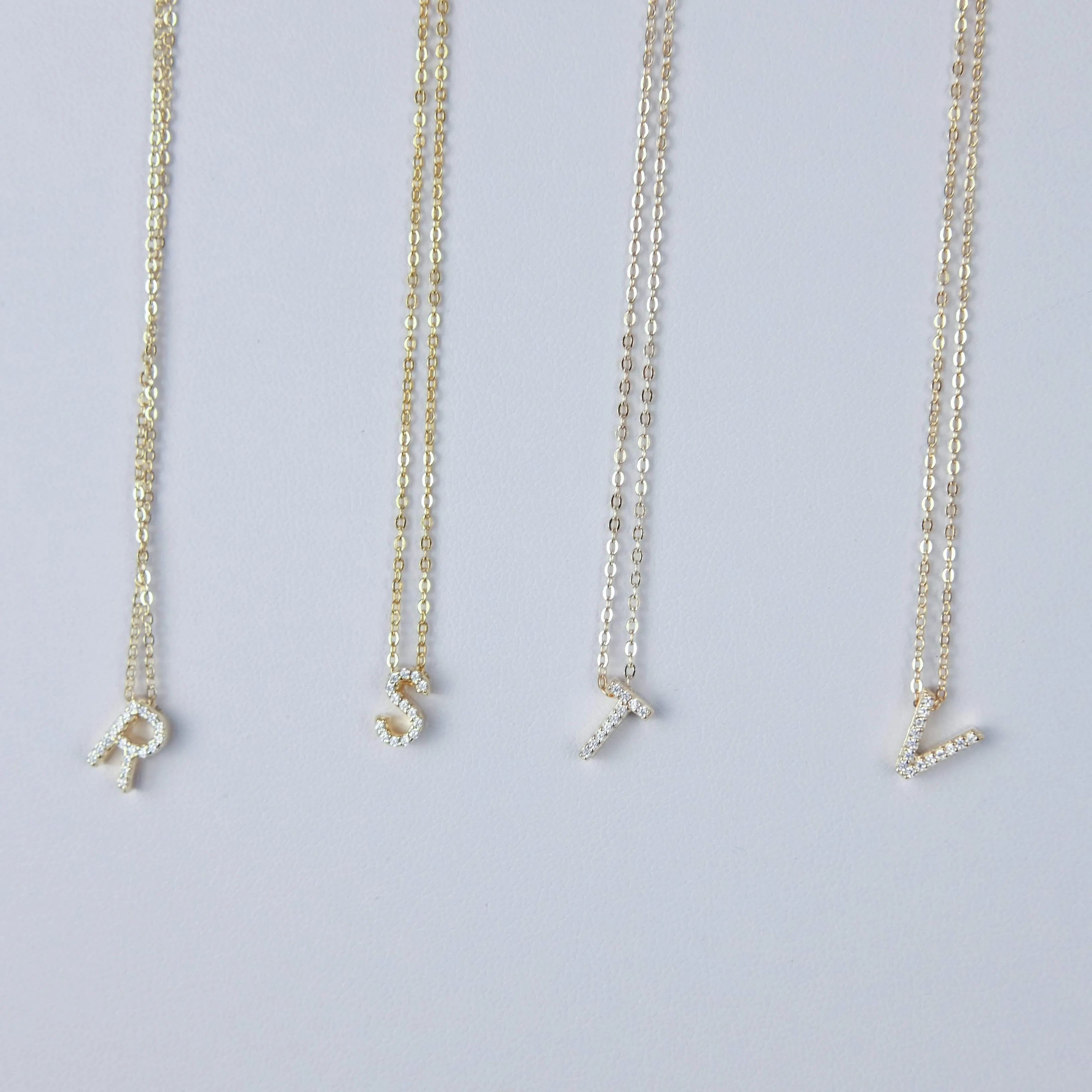 Pave Initial Necklace