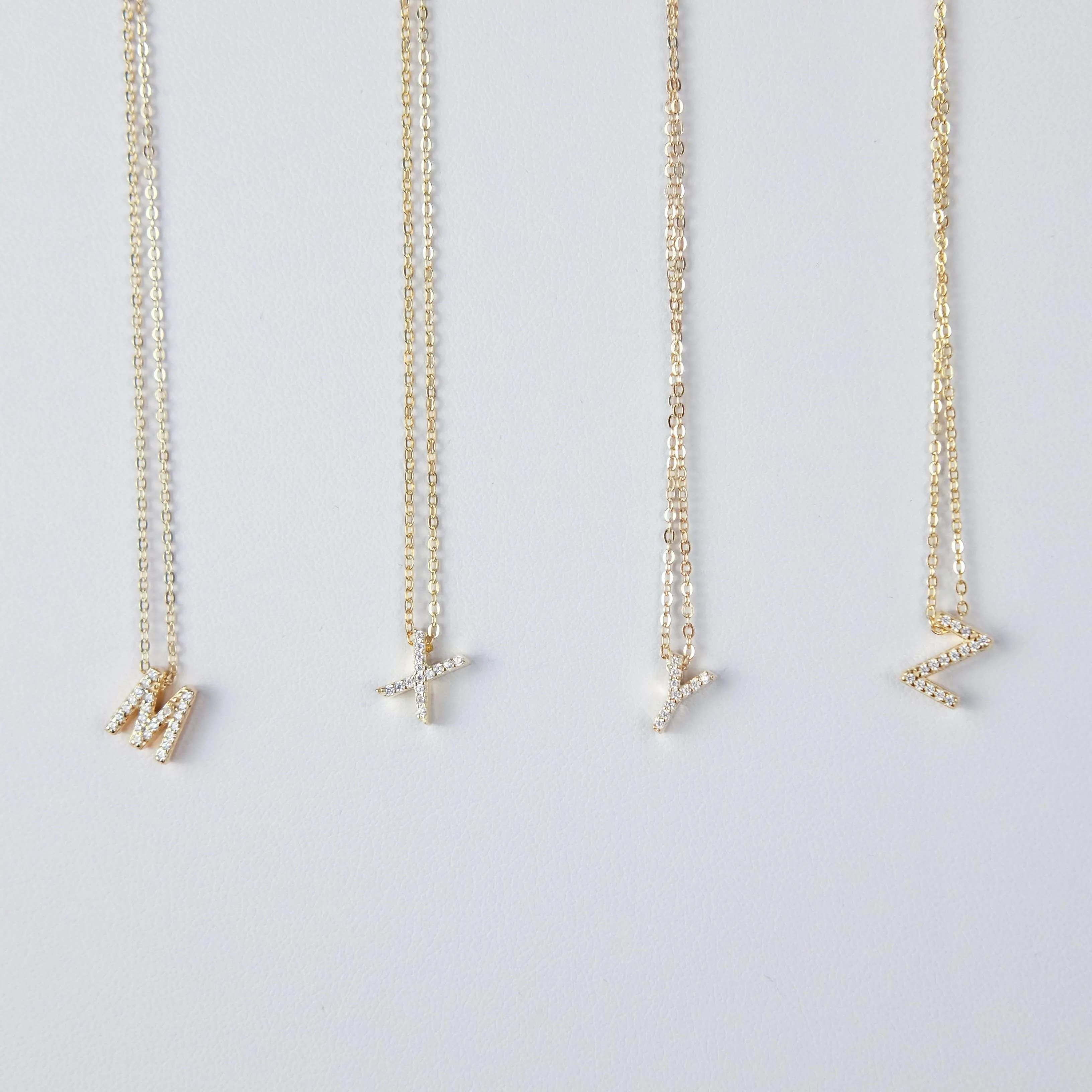 Pave Initial Necklace