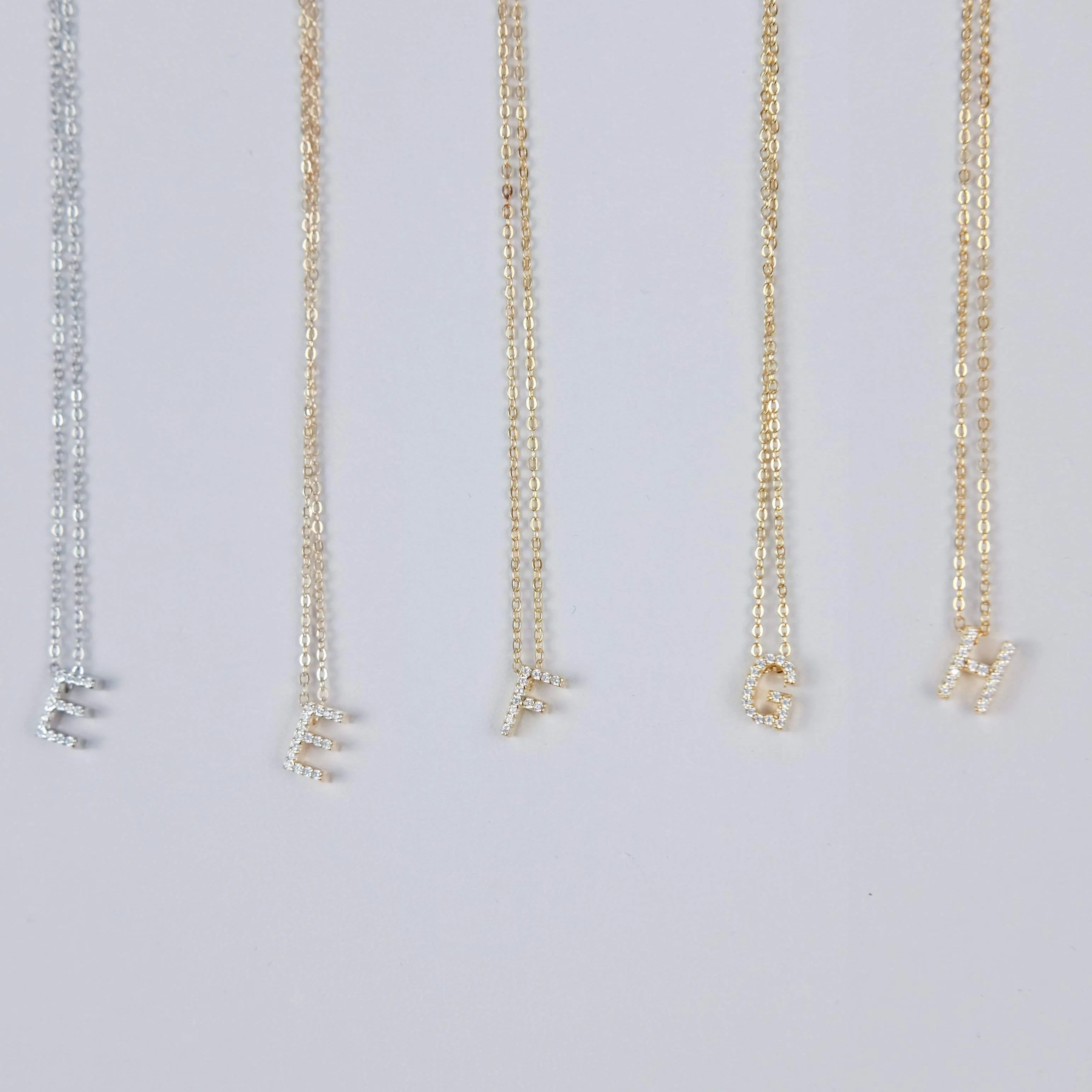 Pave Initial Necklace