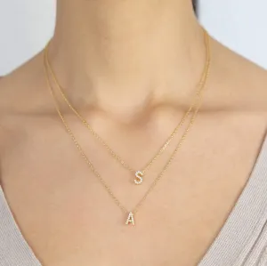 Pave Initial Necklace