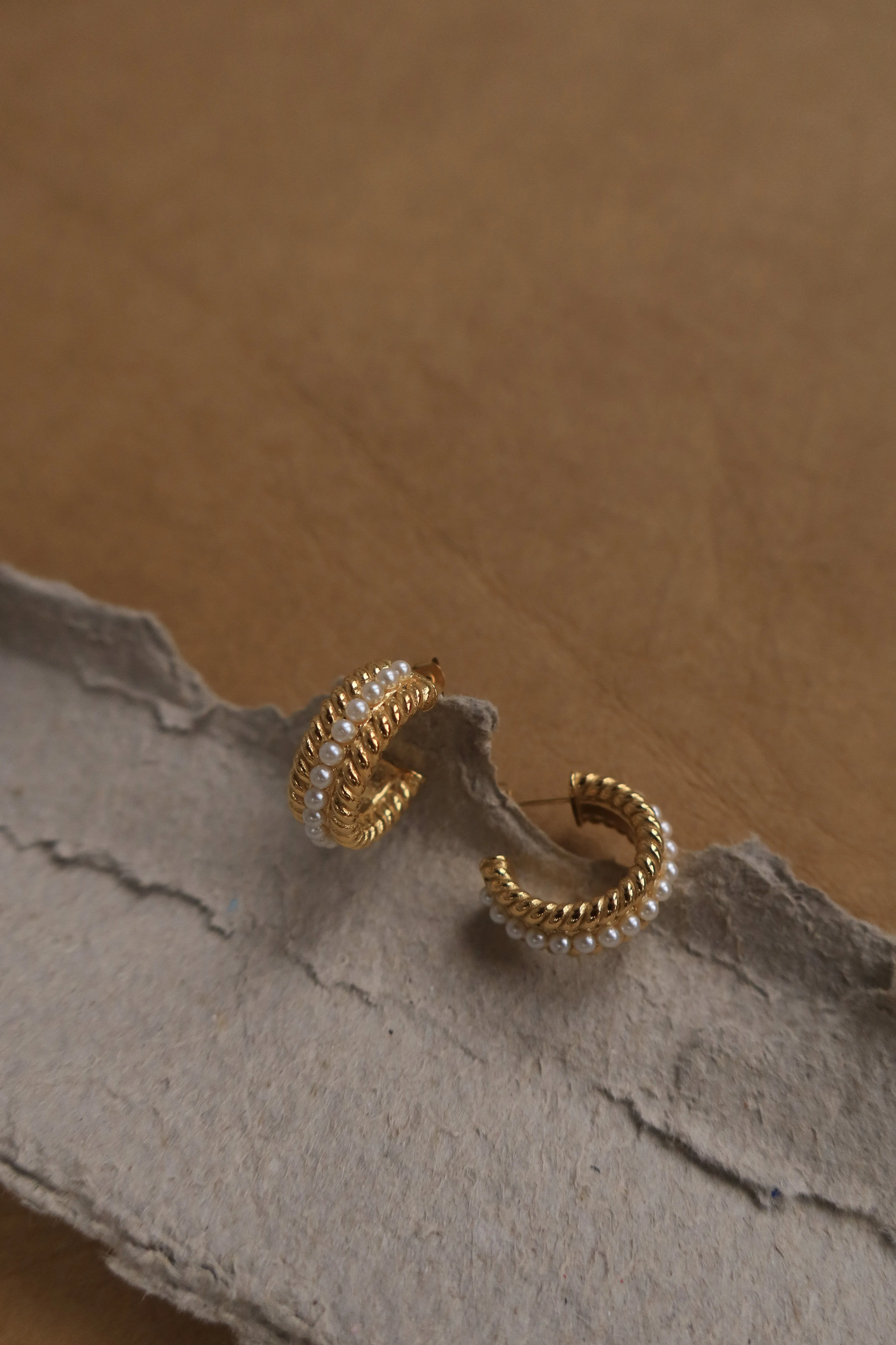 Pearl & Twisted Hoops