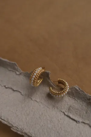 Pearl & Twisted Hoops