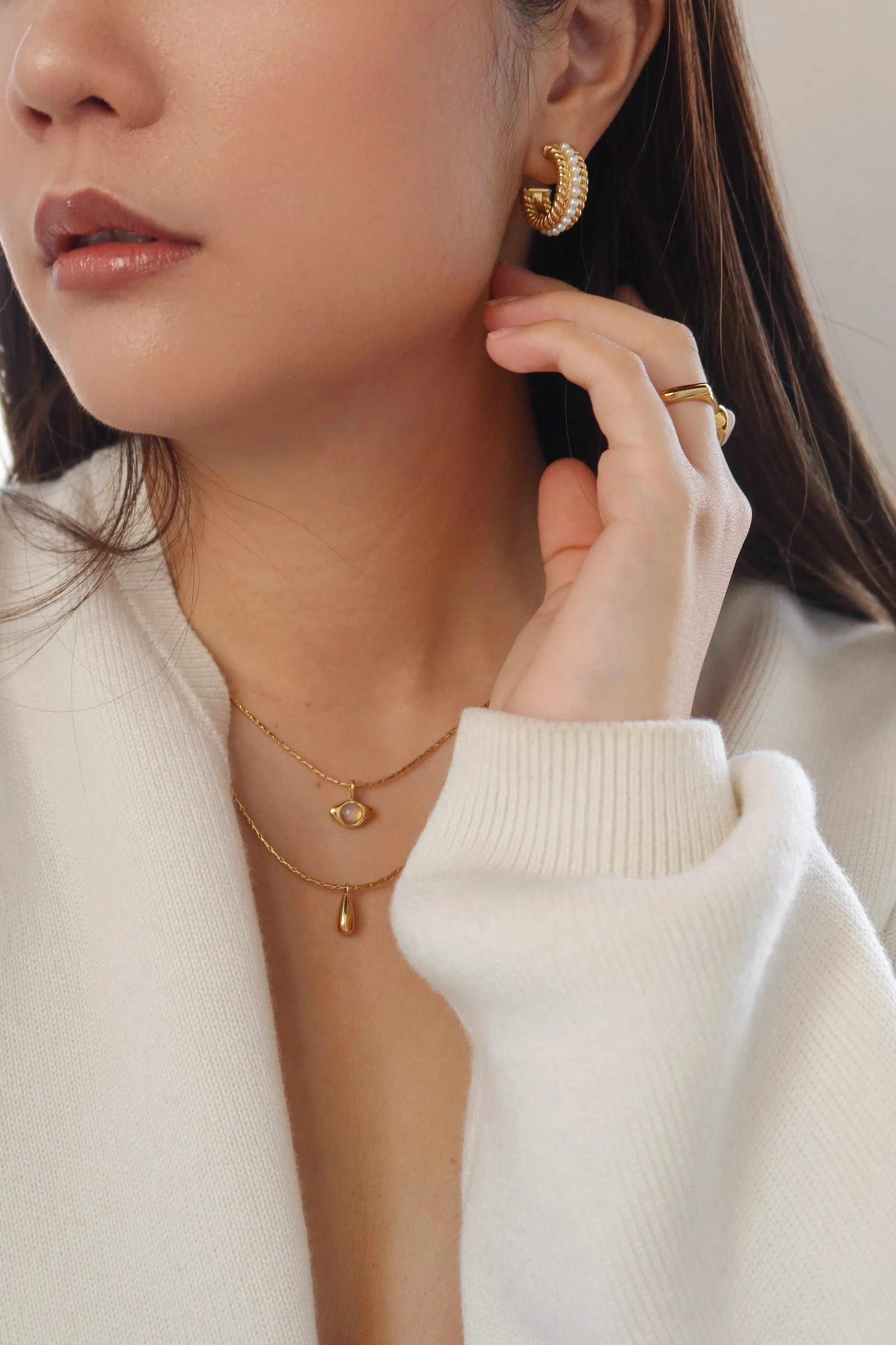 Pearl & Twisted Hoops