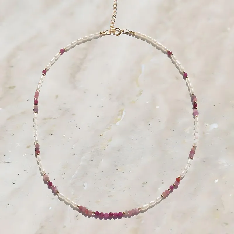Pearl and Ruby Luxury Necklace