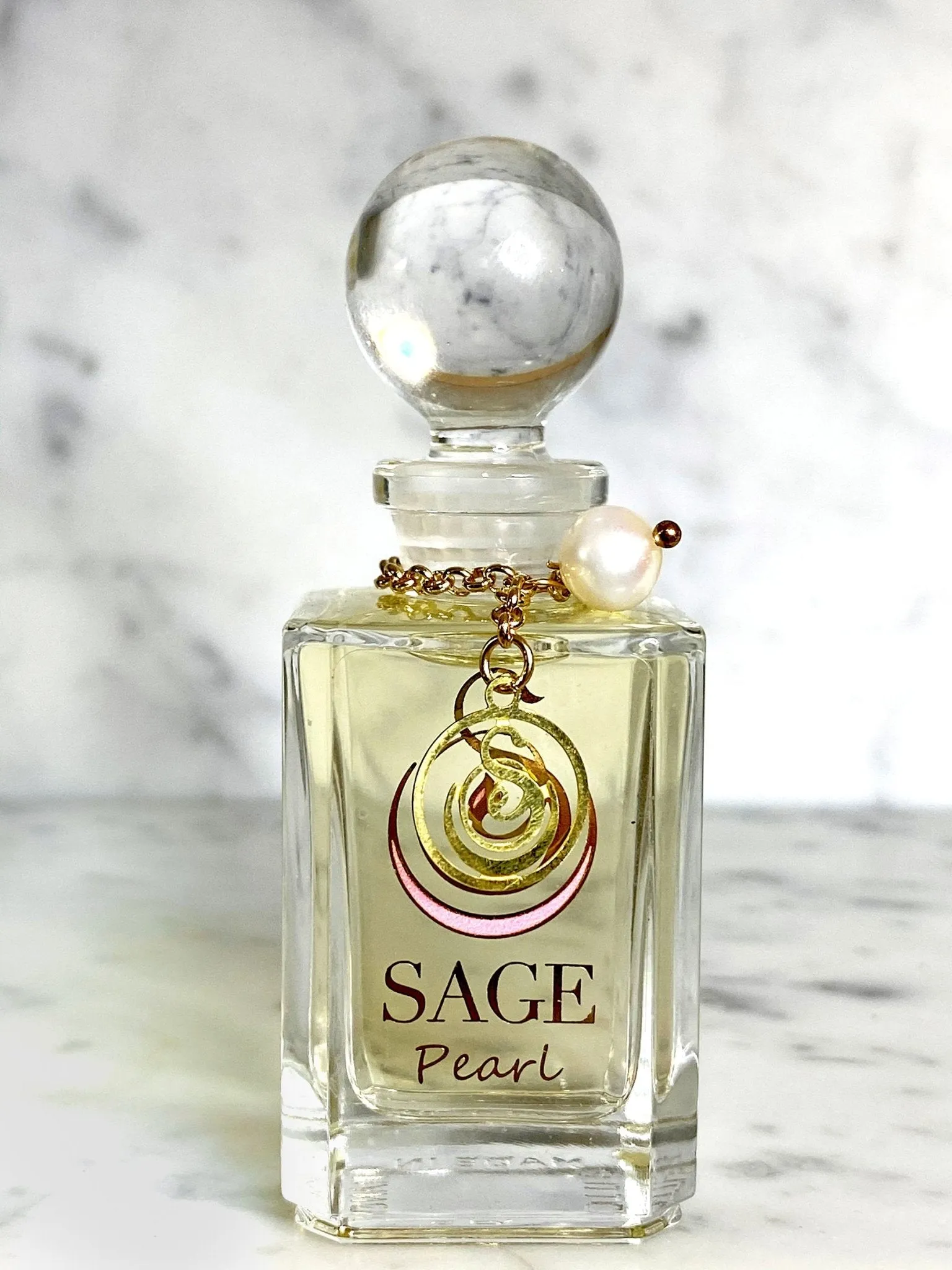 Pearl Vanity Bottle by Sage, Pure Perfume Oil Concentrate