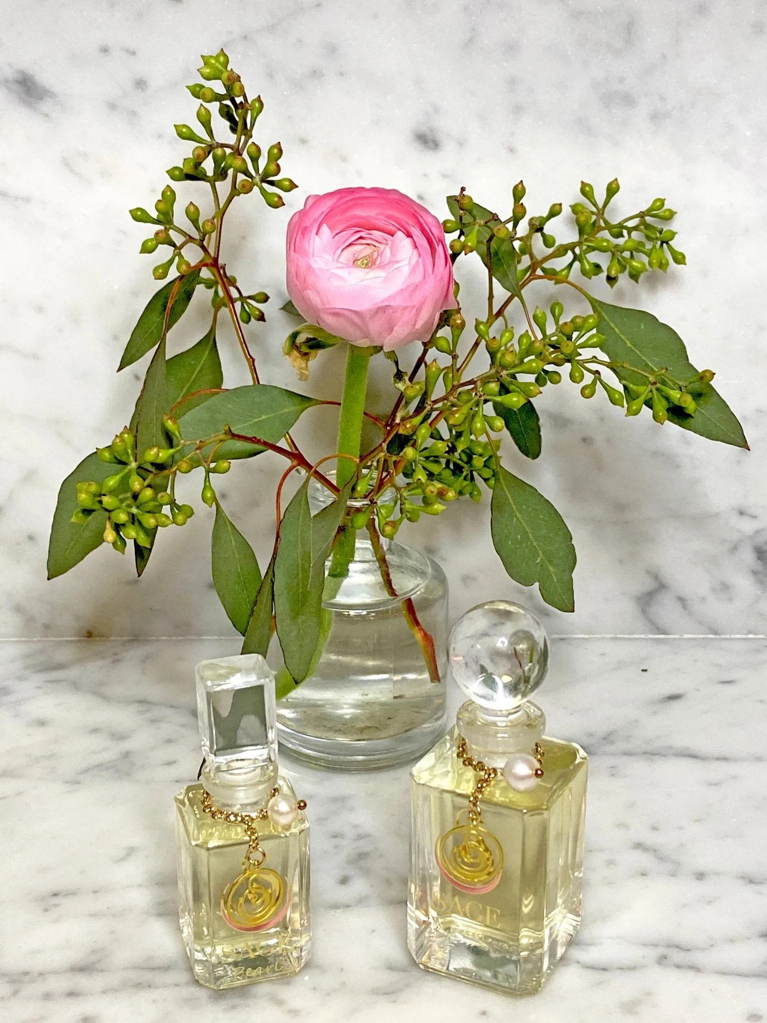 Pearl Vanity Bottle by Sage, Pure Perfume Oil Concentrate