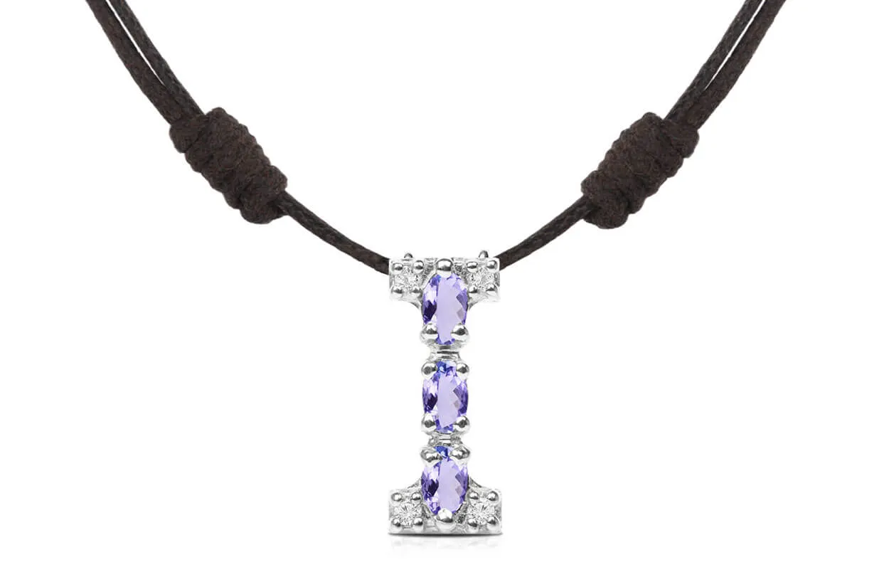 Pendant Letter I Initial 18kt Gold