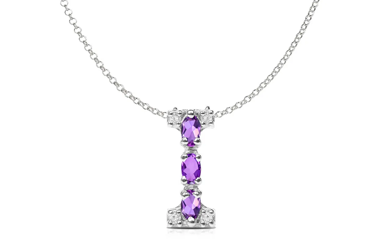 Pendant Letter I Initial 18kt Gold