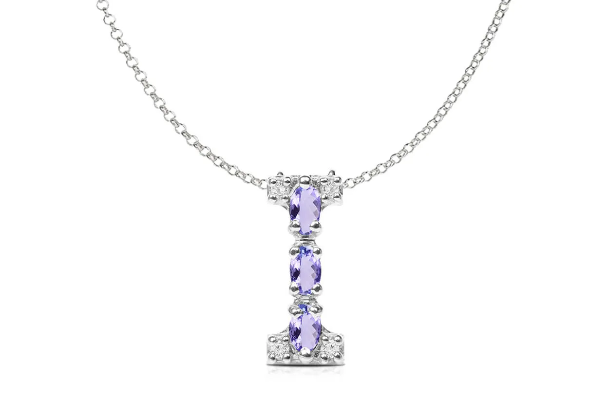 Pendant Letter I Initial 18kt Gold