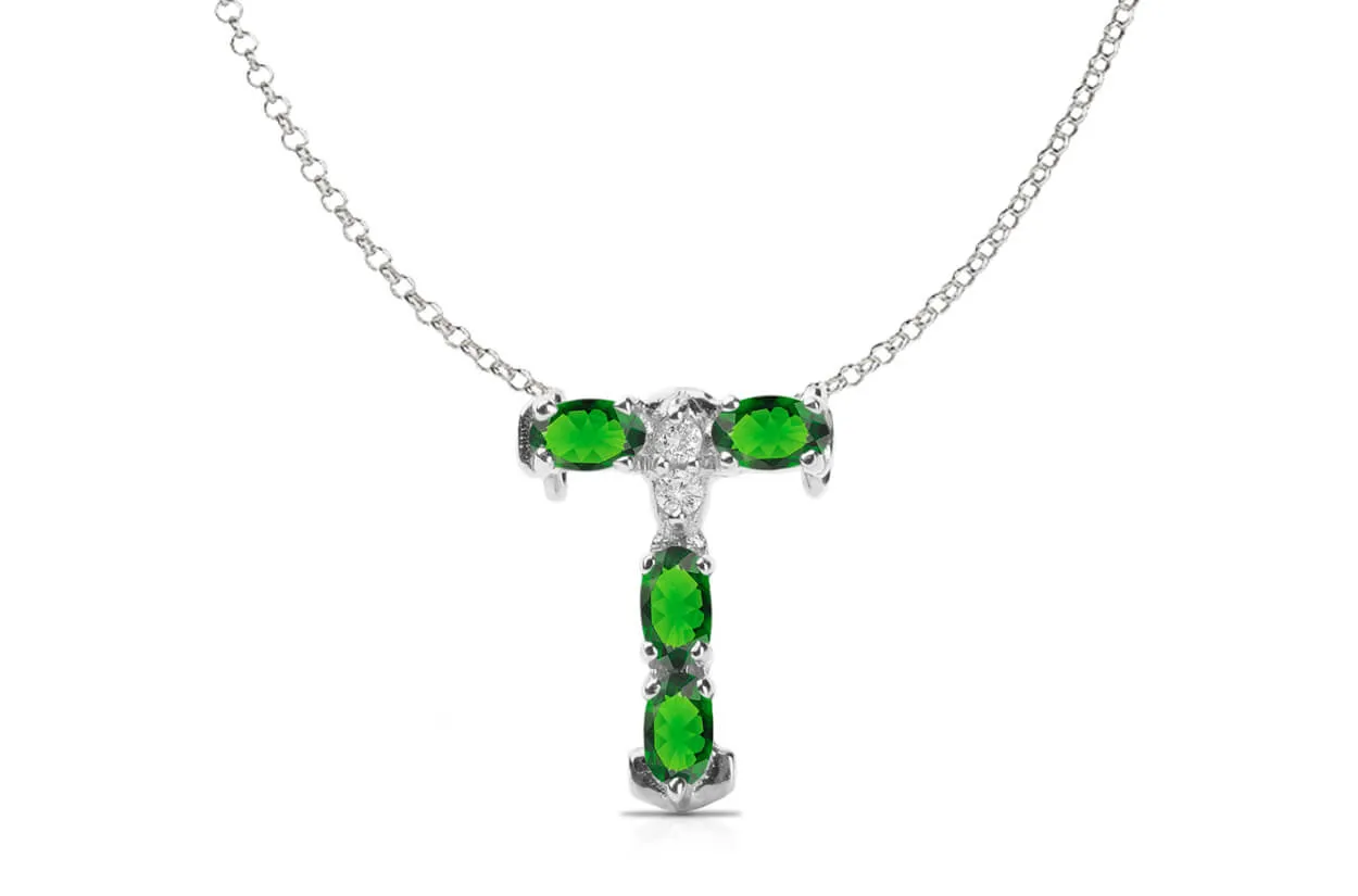 Pendant Letter T Initial 18kt Gold