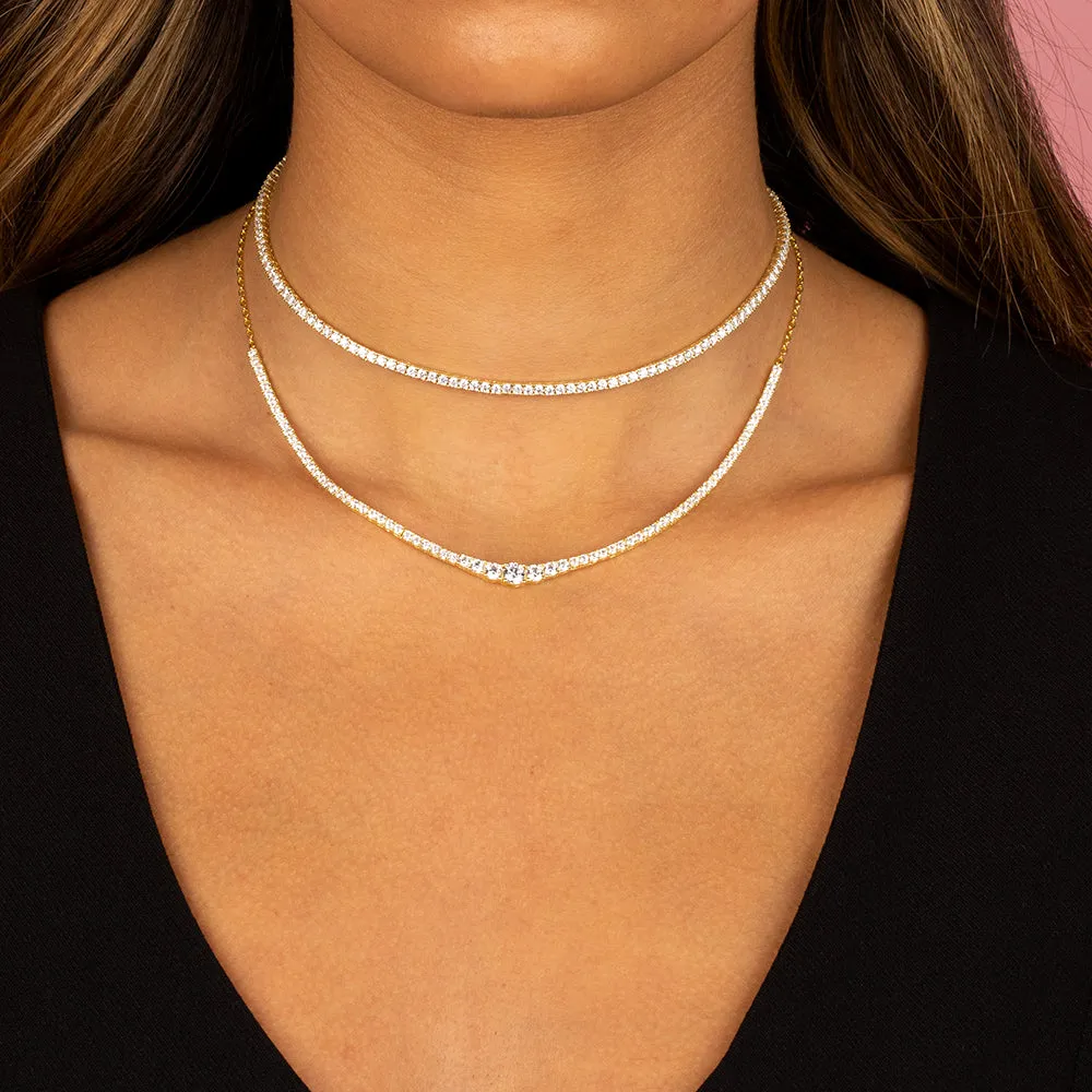 Perfectly Tennis Necklace Combo Set