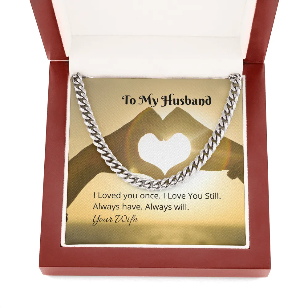 Personalized Message Card Cuban Link Chain Necklace
