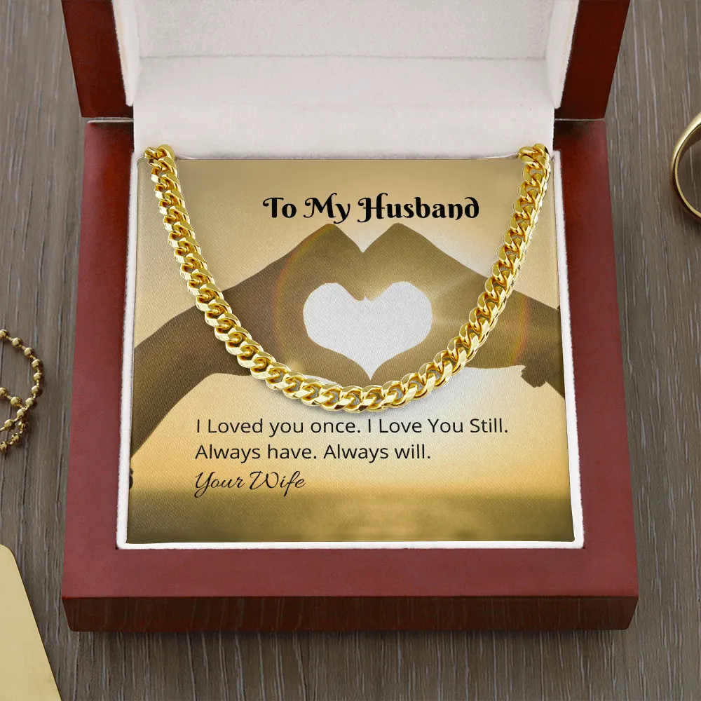 Personalized Message Card Cuban Link Chain Necklace