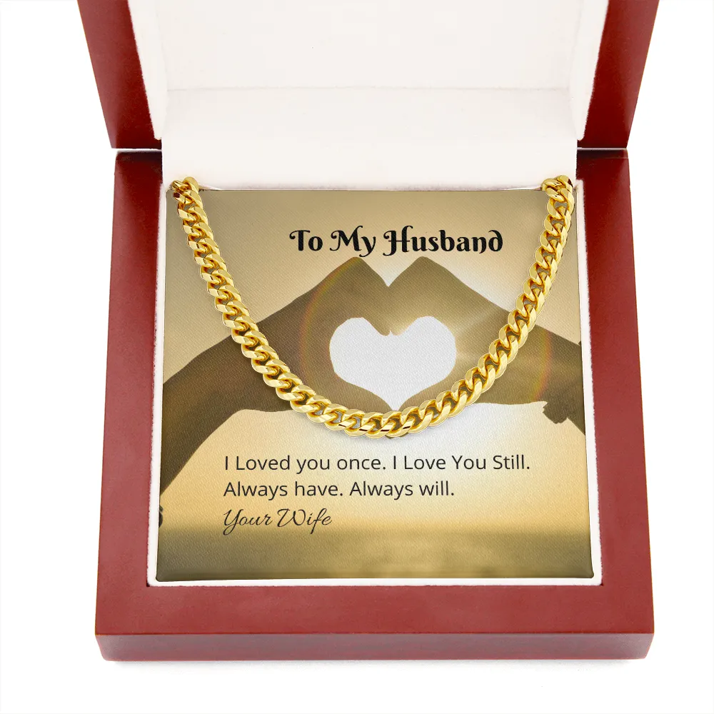 Personalized Message Card Cuban Link Chain Necklace