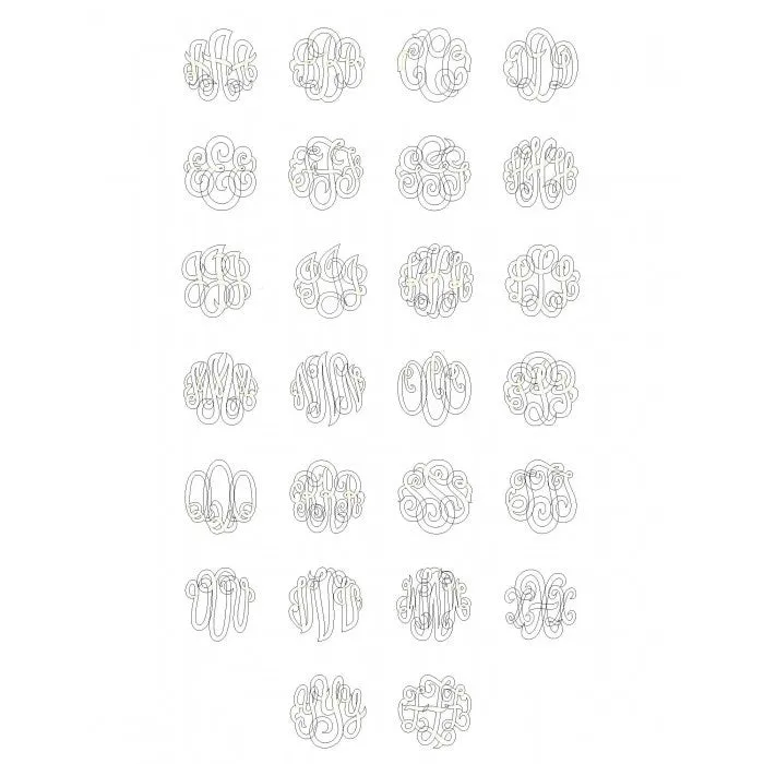 Personalized Sterling Silver Classic Script Monogram Necklace