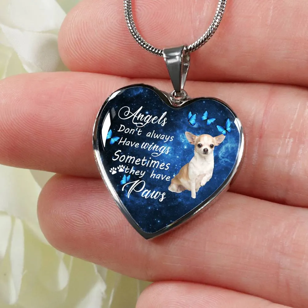 Pet Memorial Necklace, Dog Remembrance Necklace,  Chihuahua