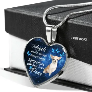 Pet Memorial Necklace, Dog Remembrance Necklace,  Chihuahua