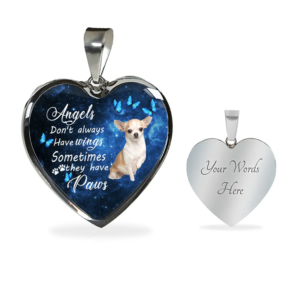 Pet Memorial Necklace, Dog Remembrance Necklace,  Chihuahua