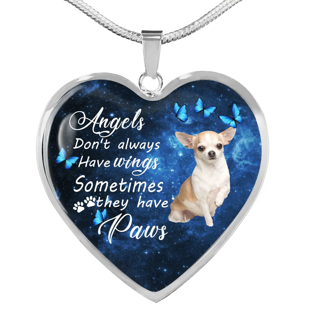 Pet Memorial Necklace, Dog Remembrance Necklace,  Chihuahua