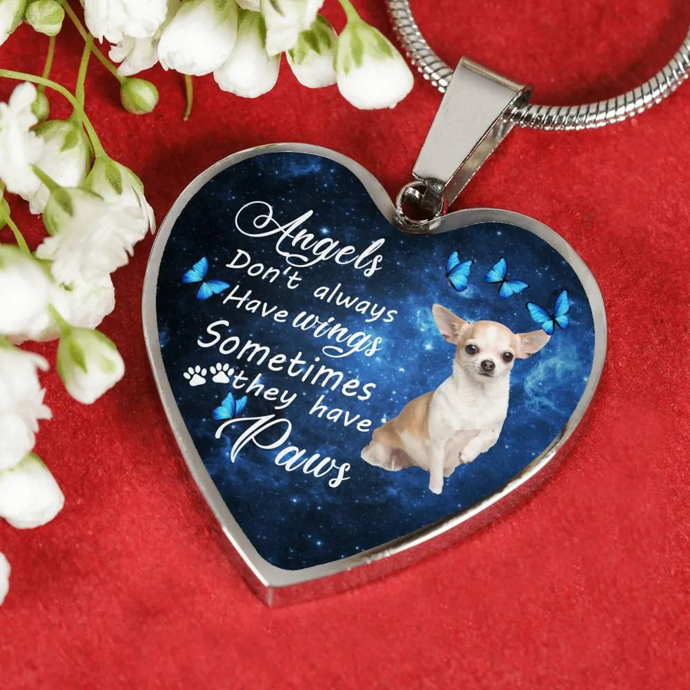 Pet Memorial Necklace, Dog Remembrance Necklace,  Chihuahua