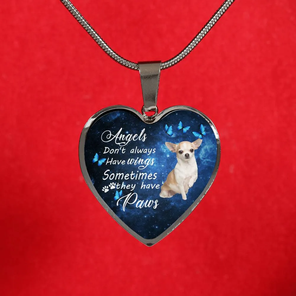 Pet Memorial Necklace, Dog Remembrance Necklace,  Chihuahua
