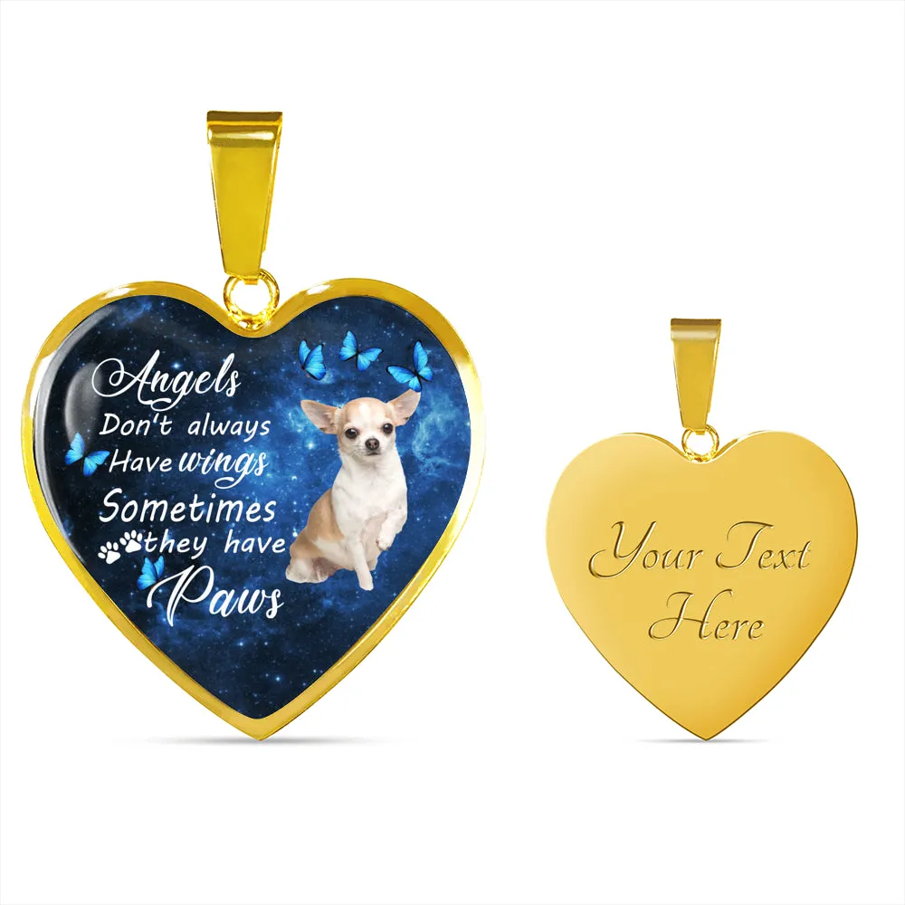 Pet Memorial Necklace, Dog Remembrance Necklace,  Chihuahua