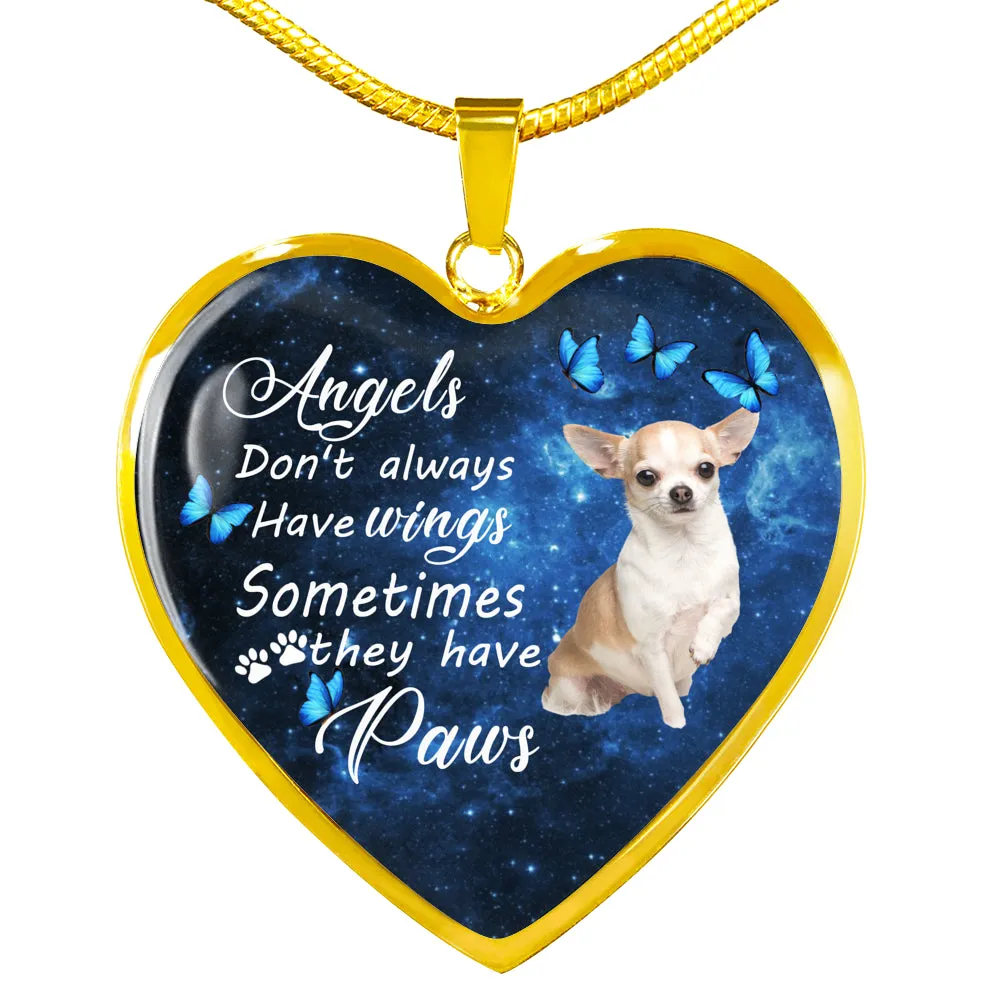 Pet Memorial Necklace, Dog Remembrance Necklace,  Chihuahua