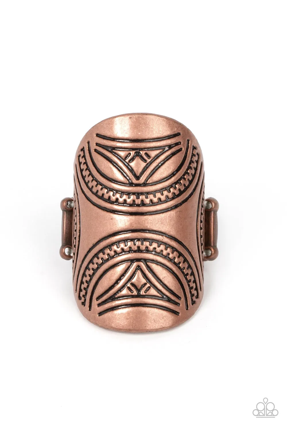 Pharaoh Party - Copper Ring - Paparazzi Accessories