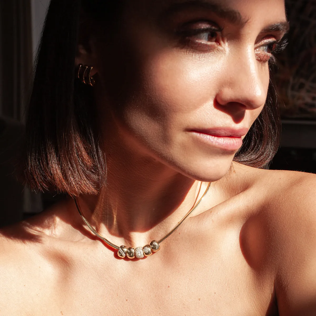 Piet Beaded Charm Choker Necklace