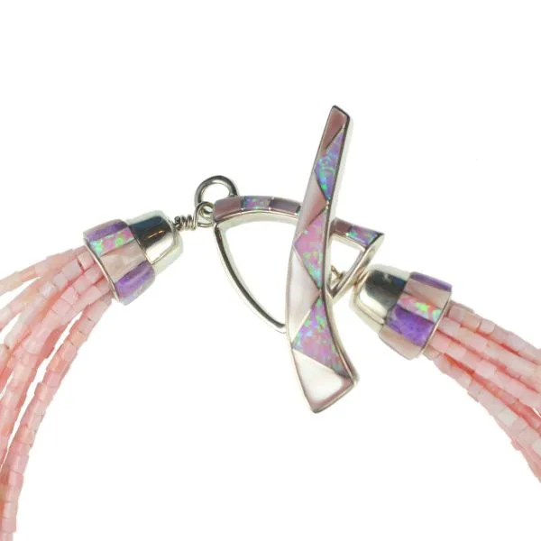 Pink Opal Multistrand Necklace
